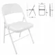 Стул складной  "Golf Plus CF-003 КОМФОРТ", белый каркас, кожзам белый, В КОРОБЕ, 533028. Фото товара с разных ракурсов.
